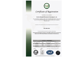 ISO14001 certificate